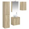 vidaXL Sada koupelnov&yacute;ch skř&iacute;něk 5 pcs Dub sonoma 50 x 14,5 x 70 cm