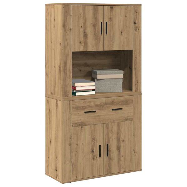 vidaXL Highboard dub artisan 80 x 33 x 150 cm Kompozitn&iacute; dřevo