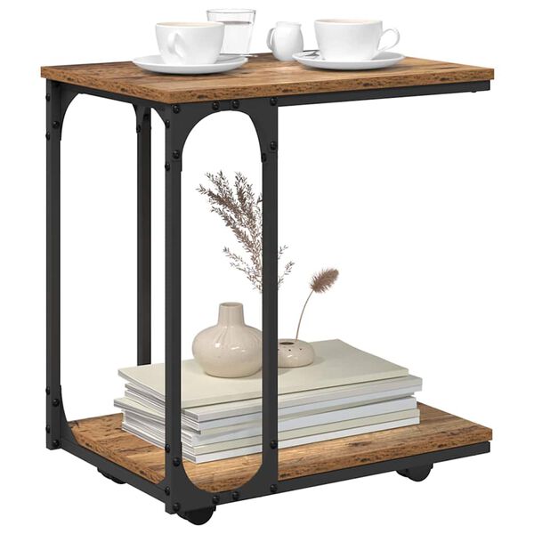 vidaXL Bočn&iacute; stůl Star&eacute; dřevo 50 x 35 x 55.5 cm kompozitn&iacute; dřevo