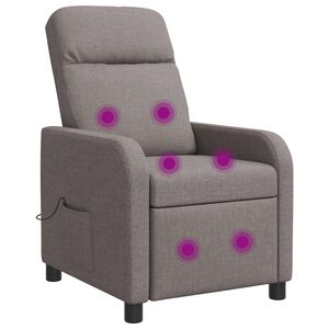 vidaXL Mas&aacute;žn&iacute; polohovac&iacute; křeslo Taupe Textil