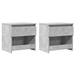 vidaXL Nočn&iacute; stolky 2 ks betonově &scaron;ed&eacute; 40x30x39 cm kompozitn&iacute; dřevo