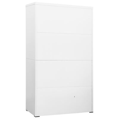 vidaXL Kancelářská skříň bílá 90 x 46 x 164 cm ocel