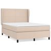 vidaXL Box spring postel s matrac&iacute; cappuccino 140x200 cm uměl&aacute; kůže