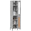 vidaXL Skř&iacute;ň highboard betonově &scaron;ed&aacute; 34,5x34x180 cm kompozitn&iacute; dřevo