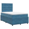 vidaXL Postel boxspring s matrac&iacute; s čelo Modr&aacute; 120 x 200 cm Samet