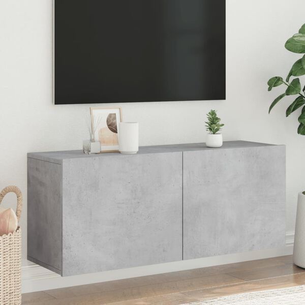 vidaXL TV skříňka nástěnná betonově šedá 100 x 30 x 41 cm