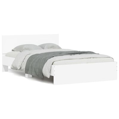 vidaXL Rám postele s čelem bílý 120 x 190 cm