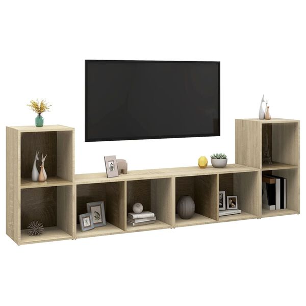 vidaXL TV skříňky 4 ks dub sonoma 72 x 35 x 36,5 cm kompozitní dřevo