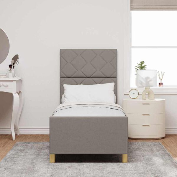 vidaXL R&aacute;m postele s čelo Taupe 80 x 200 cm textil