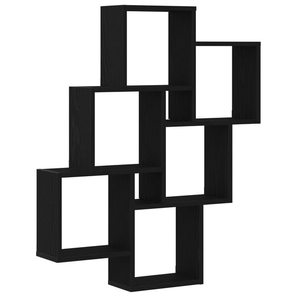 vidaXL N&aacute;stěnn&aacute; polička Čern&yacute; dub 78 x 15 x 92 cm kompozitn&iacute; dřevo