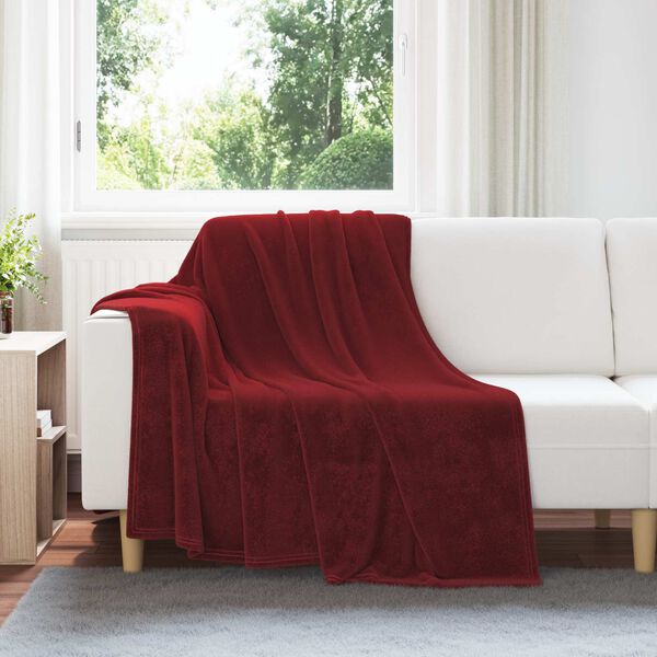 vidaXL Dekoračn&iacute; deky 6 pcs Bordeaux červen&aacute; 150 x 200 cm Fleece