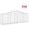 vidaXL Klenut&eacute; gabionov&eacute; ko&scaron;e 10 ks 200x30x60/80 cm pozinkovan&eacute; železo