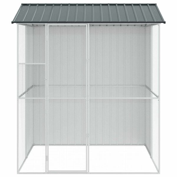 vidaXL Ptač&iacute; klec Antracit 215 x 210 x 247 cm Pozinkovan&aacute; ocel