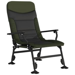 vidaXL Ryb&aacute;řsk&eacute; křeslo s područkami skl&aacute;dac&iacute; zelen&eacute;