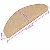 vidaXL Schodov&eacute; rohože 15 ks 65 x 21 x 4 cm světle hněd&eacute;, půlkulat&eacute;, velk&eacute;