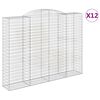 vidaXL Klenut&eacute; gabionov&eacute; ko&scaron;e 12ks 300x50x220/240cm pozinkovan&eacute; železo