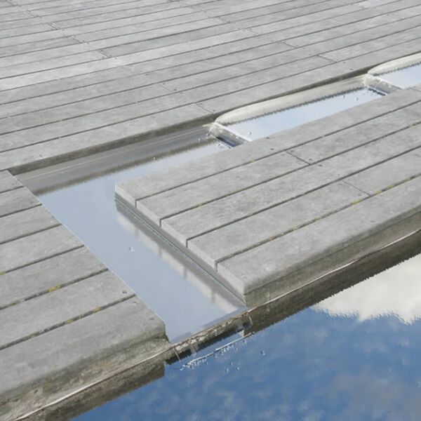 Ubbink Zahradní vodní kaskáda Wolga nerezová ocel rovný proud