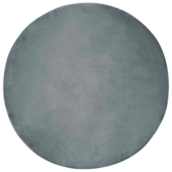 vidaXL Protiskluzov&yacute; kožen&yacute; koberec z faux kr&aacute;lič&iacute; srsti Olite