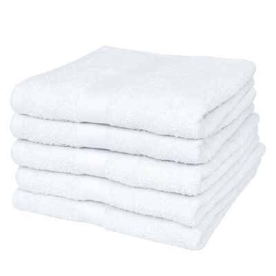 vidaXL Sada hotelových ručníků 50 ks bavlna 400 g/m² 30 x 30 cm bílá
