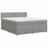 vidaXL Postel boxspring s matrac&iacute; Světle &scaron;ed&aacute; 180 x 200 cm Textil