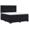 vidaXL Postel boxspring s matrac&iacute; s čelo Čern&aacute; 160 x 200 cm Samet