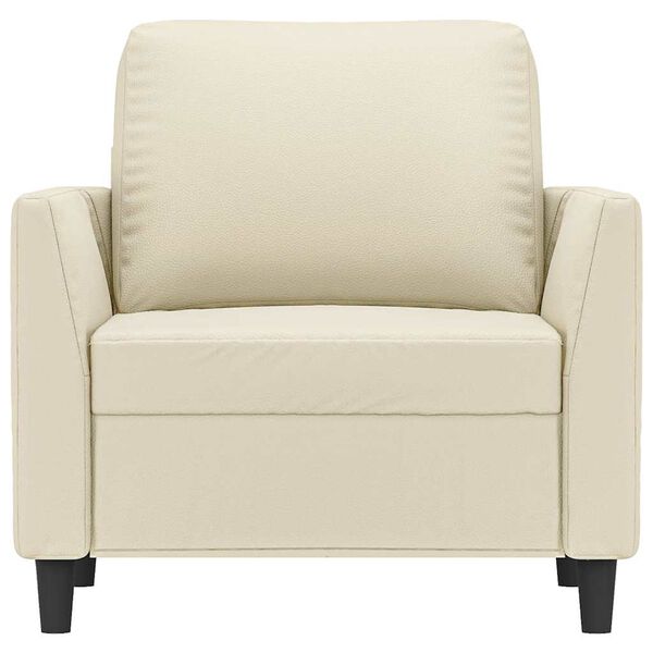 vidaXL Křeslo kr&eacute;mov&eacute; 60 cm uměl&aacute; kůže