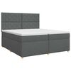 vidaXL Postel boxspring s matrac&iacute; Tmavě &scaron;ed&aacute; 200 x 200 cm Textil