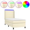 vidaXL Box spring postel s matrac&iacute; a LED kr&eacute;mov&aacute; 80x200 cm uměl&aacute; kůže