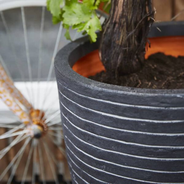 Capi Květin&aacute;č Nature Row elegantn&iacute; n&iacute;zk&yacute; 36x47 cm antracitov&yacute; KRWZ782