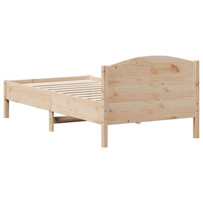 vidaXL Rám postele s čelem 90 x 190 cm masivní borovice