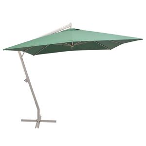 vidaXL Z&aacute;věsn&yacute; slunečn&iacute;k 300 x 300 cm zelen&yacute; hlin&iacute;kov&aacute; tyč