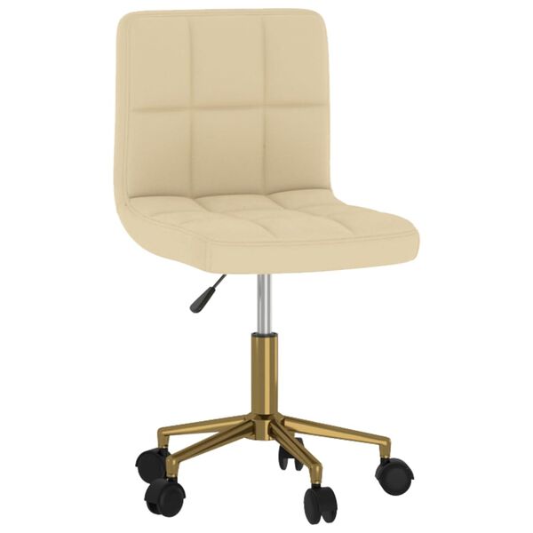 vidaXL Otočn&eacute; j&iacute;deln&iacute; židle 4 ks kr&eacute;mov&eacute; samet