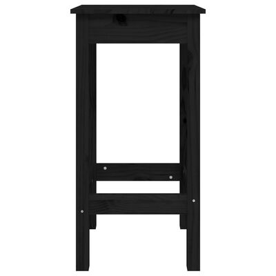 vidaXL Barové židle 2 ks černé 40 x 40 x 78 cm masivní borové dřevo