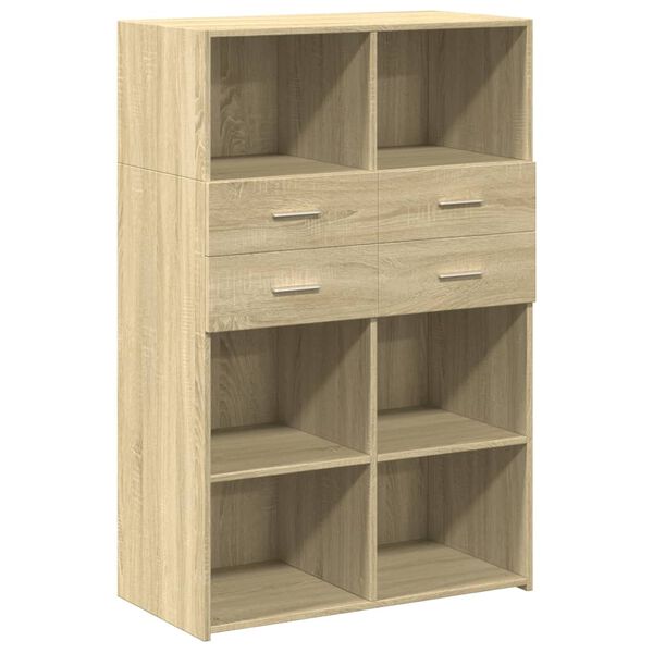 vidaXL Skř&iacute;ň highboard dub sonoma 80 x 42,5 x 124 cm kompozitn&iacute; dřevo