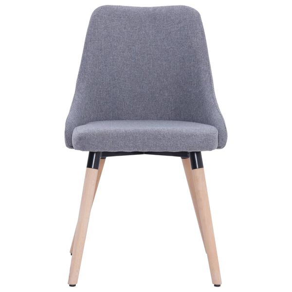 vidaXL J&iacute;deln&iacute; židle 2 ks světle &scaron;ed&eacute; textil