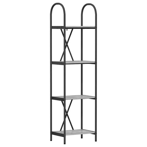 vidaXL Knihovna &Scaron;ed&aacute; Sonoma 40 x 30 x 146 cm Kompozitn&iacute; dřevo