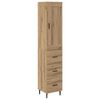 vidaXL Vysok&yacute; bufet Artisanov&yacute; dub 34,5 x 34 x 180 cm Kompozitn&iacute; dřevo