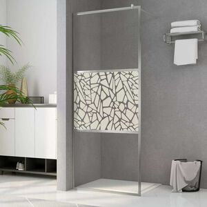 vidaXL Z&aacute;stěna do průchoz&iacute; sprchy ESG sklo design s kameny 90 x 195 cm