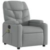 vidaXL Elektrické masážní polohovací křeslo světle šedé textil