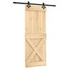 vidaXL Posuvn&eacute; dveře Přirozen&aacute; a čern&aacute; 80 x 210 cm