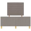 vidaXL R&aacute;m postele s čelo Taupe 120 x 200 cm textil