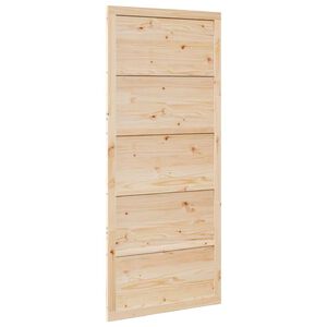vidaXL Barn Door Přírodní 80 x 208 cm Masivní borové dřevo