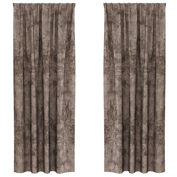 vidaXL Sametov&eacute; z&aacute;věsy 2 pcs Cappuccino 225 x 140 cm samet