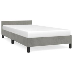 vidaXL R&aacute;m postele bez matrace světle &scaron;ed&aacute; 80 x 200 cm samet