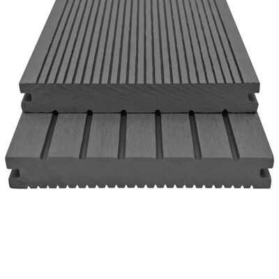 vidaXL WPC plná terasová prkna a příslušenství 10 m² 2,2 m šedá