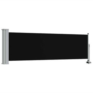 vidaXL Zatahovac&iacute; bočn&iacute; mark&yacute;za / z&aacute;stěna na terasu 80 x 300 cm čern&aacute;