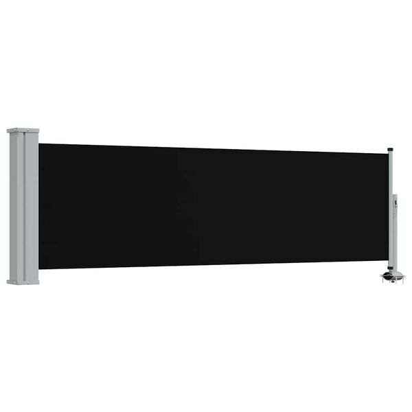 vidaXL Zatahovac&iacute; bočn&iacute; mark&yacute;za / z&aacute;stěna na terasu 80 x 300 cm čern&aacute;