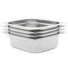 vidaXL Gastron&aacute;doby 4 ks GN 1/2 100 mm nerezov&aacute; ocel
