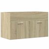 vidaXL Skř&iacute;ňka pod umyvadlo dub sonoma 80 x 38,5 x 46 cm dřevotř&iacute;ska