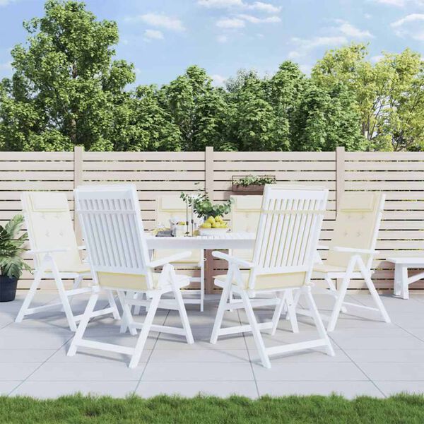 vidaXL Podu&scaron;ky na židli s vysok&yacute;m opěradlem 6 ks kr&eacute;mov&eacute; l&aacute;tka oxford